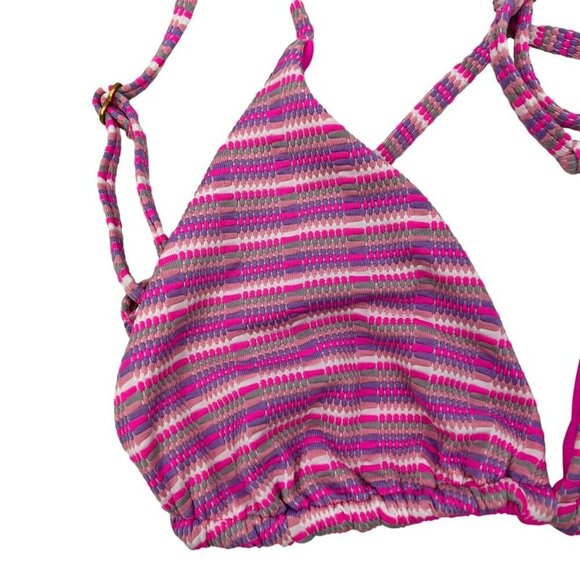 L*Space Women’s Brittany Bikini Top Multicolor Striped Size Large New - Picture 3 of 11